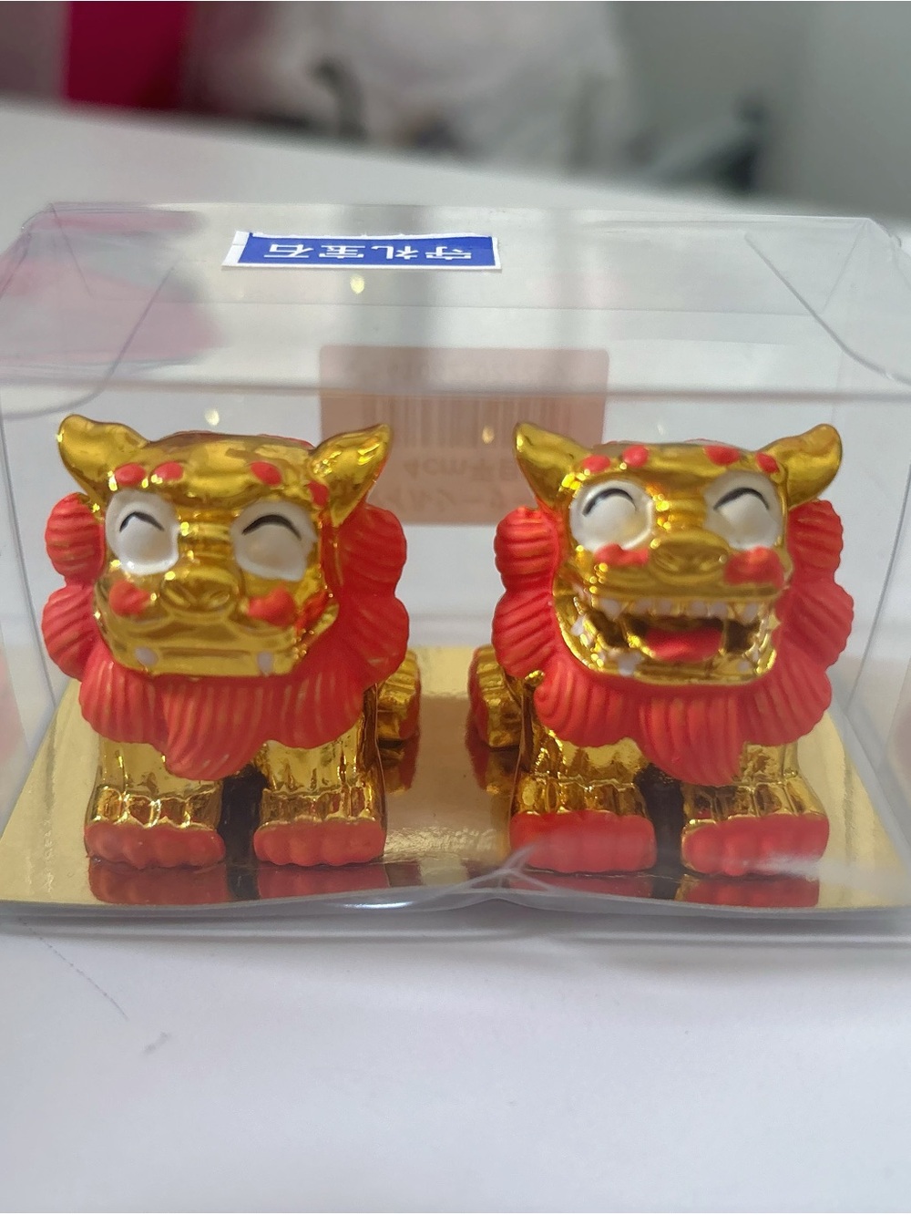 Brand New sealed Okinawa Shisa (Lion-dog Statue), Red, Good Fortune, Guardian De